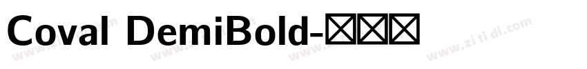 Coval DemiBold字体转换